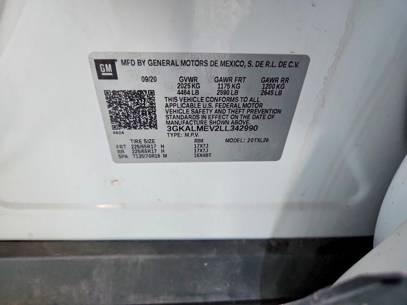 Продаж на аукціоні авто 2020 Gmc Terrain, vin: 3GKALMEV2LL342990, номер лоту: 64904146