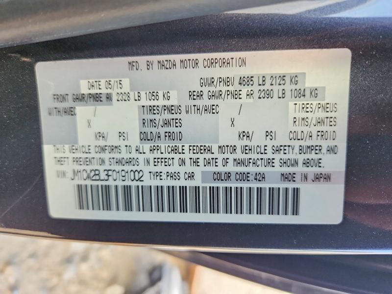 Aukcja sprzedaży 2015 Mazda 5, vin: JM1CW2BL3F0191002, numer aukcji: 66277346