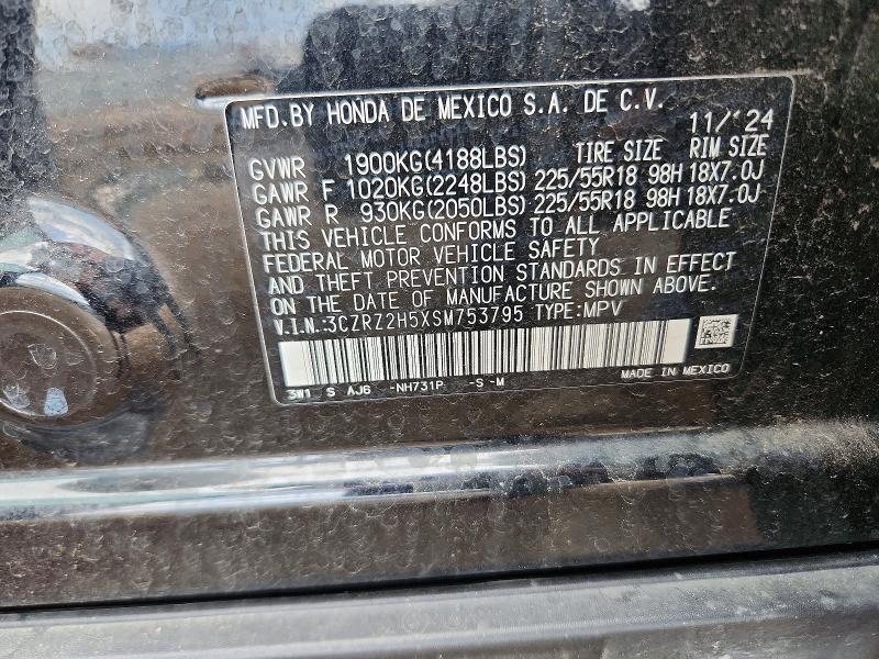 2025 Honda Hr-v მანქანა იყიდება აუქციონზე, vin: 3CZRZ2H5XSM753795, აუქციონის ნომერი: 66013566