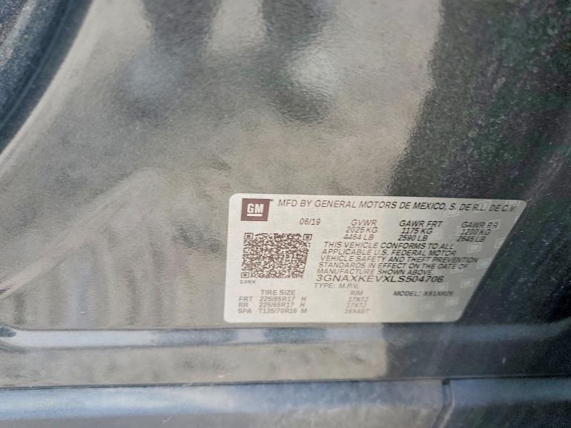 Продаж на аукціоні авто 2020 Chevrolet Equinox, vin: 3GNAXKEVXLS504706, номер лоту: 64220976