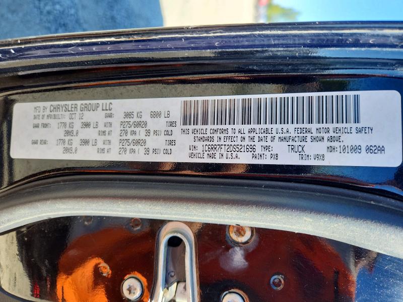 Продажа на аукционе авто 2013 Ram 1500, vin: 1C6RR7FT2DS521696, номер лота: 66820906