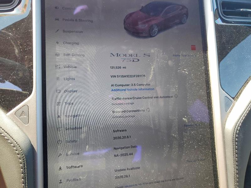 Продажа на аукционе авто 2018 Tesla Model S, vin: 5YJSA1E22JF281176, номер лота: 64141906