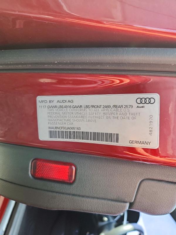 Продажа на аукционе авто 2018 Audi A5, vin: WAUBNCF50JA065163, номер лота: 66062576