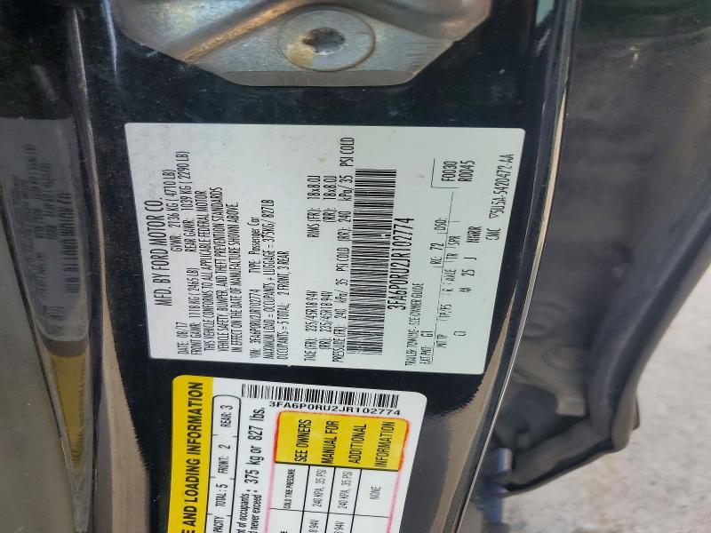 66836776 :رقم المزاد ، 3FA6P0RU2JR102774 vin ، 2018 Ford Fusion مزاد بيع