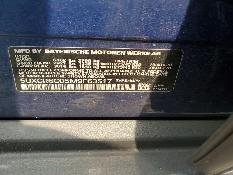 Продаж на аукціоні авто 2021 Bmw X5, vin: 5UXCR6C05M9F63517, номер лоту: 64225336