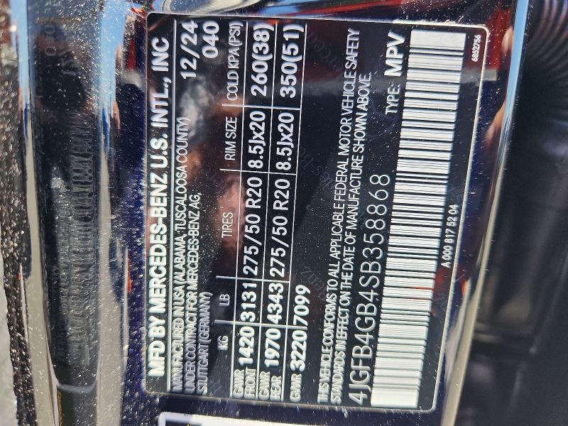 Aukcja sprzedaży 2025 Mercedes-benz Gle, vin: 4JGFB4GB4SB358868, numer aukcji: 64628486