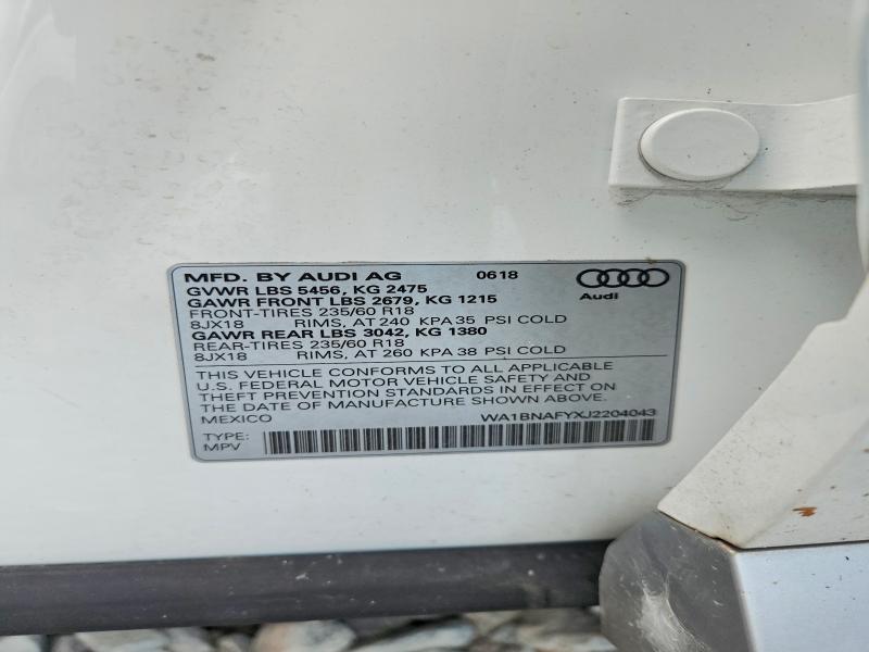Aukcja sprzedaży 2018 Audi Q5, vin: WA1BNAFYXJ2204043, numer aukcji: 65190896