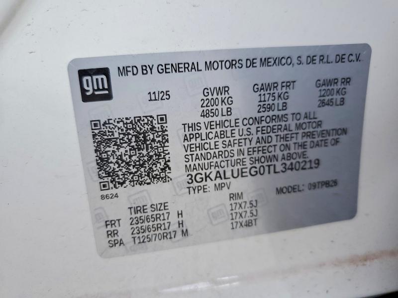 64309826 :رقم المزاد ، 3GKALUEG0TL340219 vin ، 2026 Gmc Terrain مزاد بيع