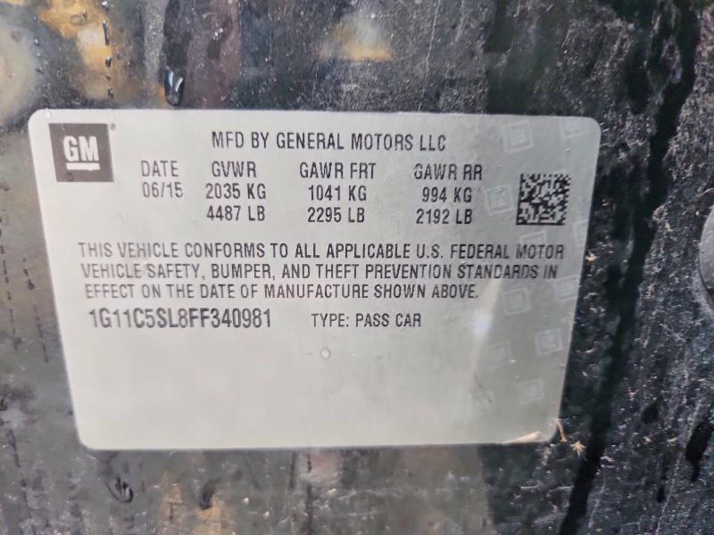 Aukcja sprzedaży 2015 Chevrolet Malibu, vin: 1G11C5SL8FF340981, numer aukcji: 66571236