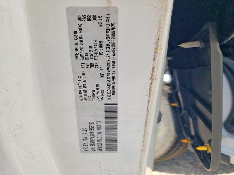 Продаж на аукціоні авто 2023 Ram Promaster 3500, vin: 3C6MRVJG2PE555797, номер лоту: 66700596