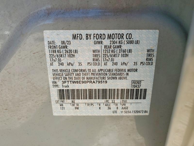 Aukcja sprzedaży 2023 Ford Maverick, vin: 3FTTW8E90PRA79519, numer aukcji: 65626356