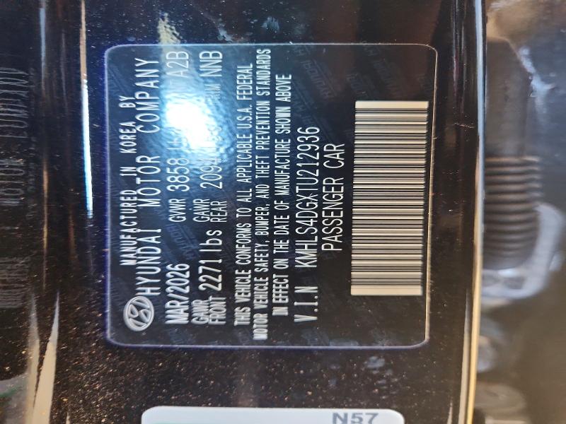 65166716 :رقم المزاد ، KMHLS4DGXTU212936 vin ، 2026 Hyundai Elantra مزاد بيع