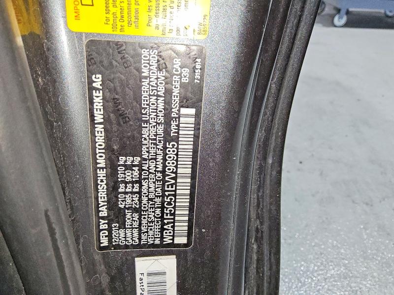 64012406 :رقم المزاد ، WBA1F5C51EVV98985 vin ، 2014 Bmw 228 مزاد بيع
