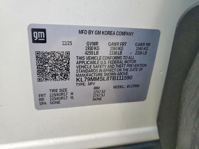 Продажа на аукционе авто 2026 Chevrolet Trailblazer, vin: KL79MMSL8TB111590, номер лота: 64984266