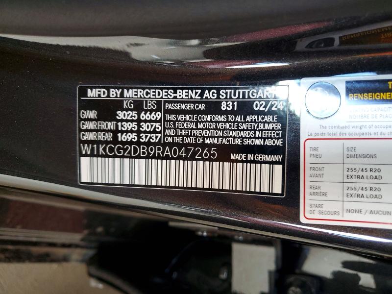 Aukcja sprzedaży 2024 Mercedes-benz Eqs Sedan, vin: W1KCG2DB9RA047265, numer aukcji: 64755856