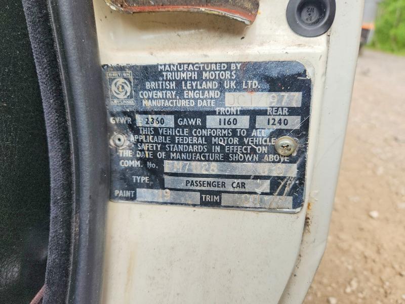 Aukcja sprzedaży 1978 Triumph Spitfire 1500, vin: FM71128, numer aukcji: 64938586