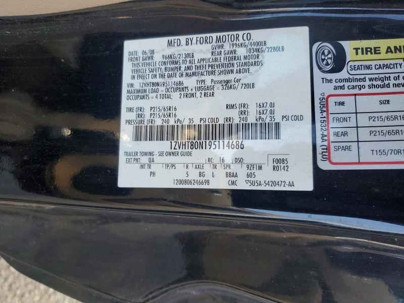 Продажа на аукционе авто 2009 Ford Mustang, vin: 1ZVHT80N195114686, номер лота: 62503136