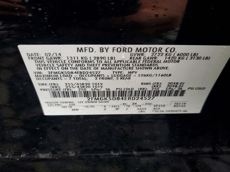 Продажа на аукционе авто 2014 Ford Flex, vin: 2FMGK5D84EBD24527, номер лота: 64086696