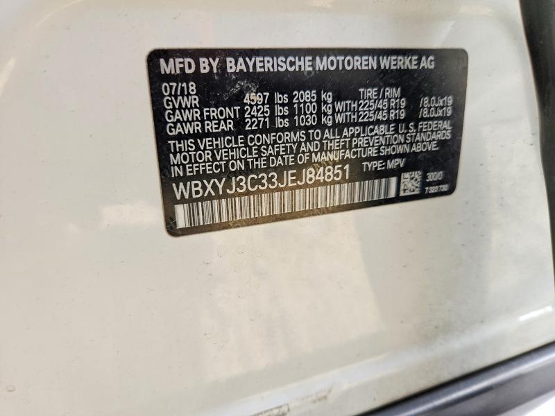 Aukcja sprzedaży 2018 Bmw X2, vin: WBXYJ3C33JEJ84851, numer aukcji: 65473356