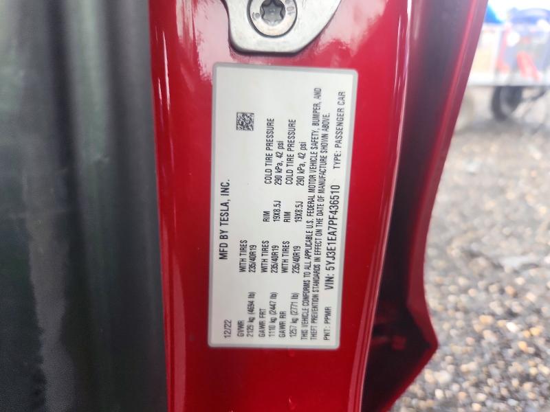 Продаж на аукціоні авто 2023 Tesla Model 3, vin: 5YJ3E1EA7PF436510, номер лоту: 63419736