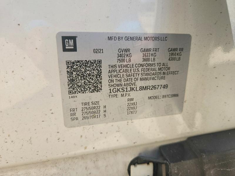 Продажа на аукционе авто 2021 Gmc Yukon Xl, vin: 1GKS1JKL8MR267749, номер лота: 66928156