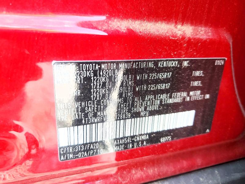 Aukcja sprzedaży 2024 Toyota Rav4 Hybrid, vin: 4T3RWRFV9RU128839, numer aukcji: 66830376