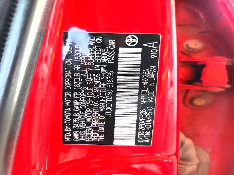 Aukcja sprzedaży 2012 Toyota Prius C, vin: JTDKDTB36C1518795, numer aukcji: 67023166