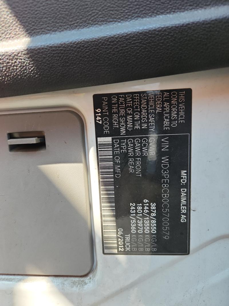 Aukcja sprzedaży 2012 Mercedes-benz Sprinter, vin: WD3PE8CB0C5700579, numer aukcji: 64313566