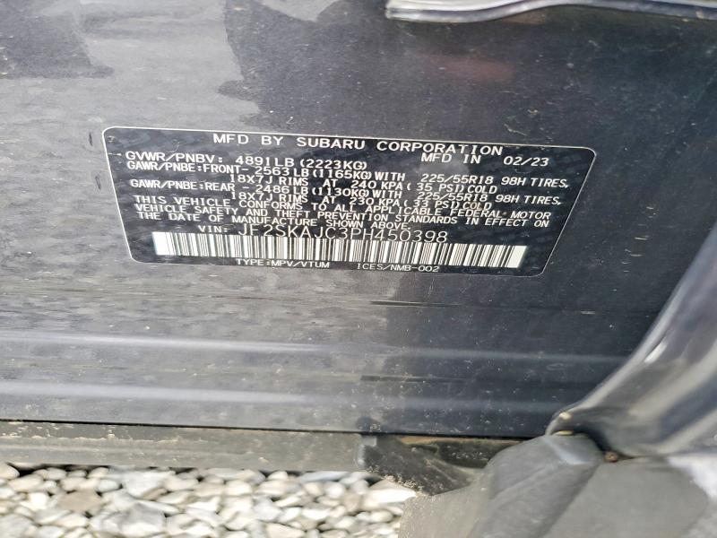 Продажа на аукционе авто 2023 Subaru Forester, vin: JF2SKAJC3PH450398, номер лота: 64837016