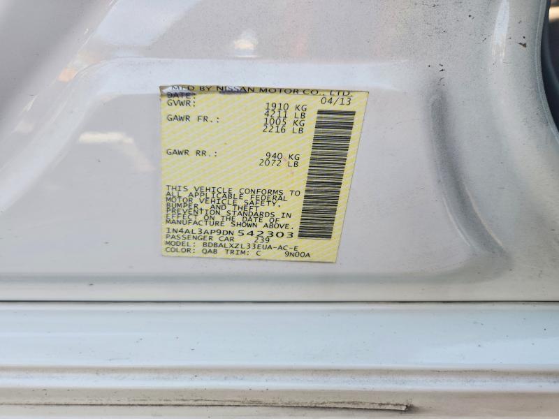 65372066 :رقم المزاد ، 1N4AL3AP9DN542303 vin ، 2013 Nissan Altima مزاد بيع