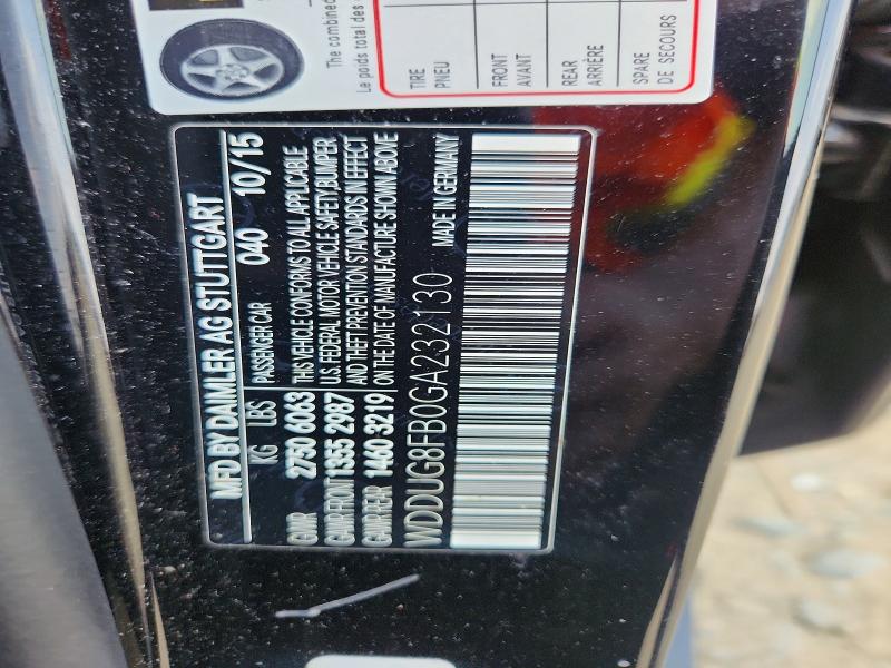 64981246 :رقم المزاد ، WDDUG8FB0GA232130 vin ، 2016 Mercedes-benz S مزاد بيع