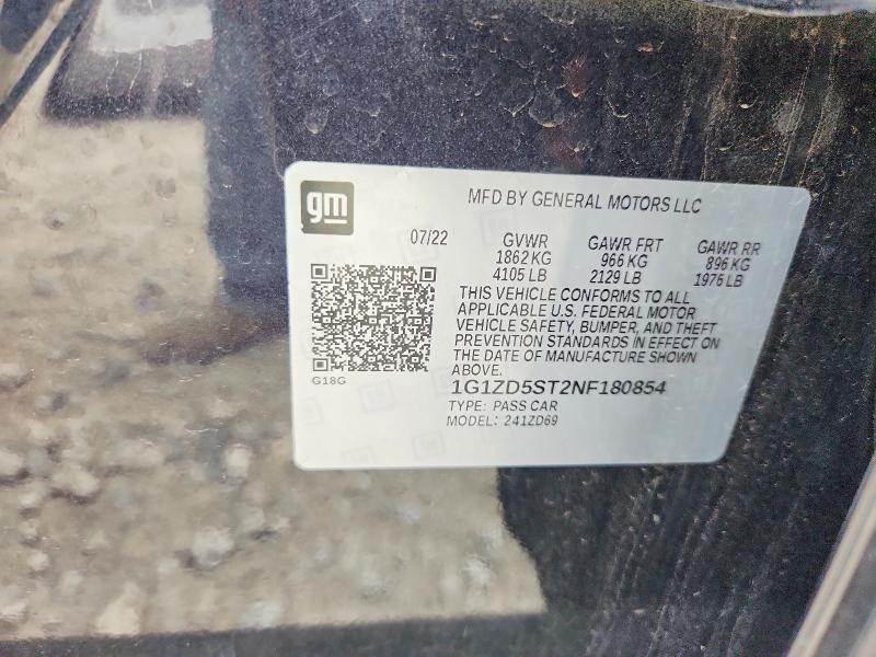Продаж на аукціоні авто 2022 Chevrolet Malibu, vin: 1G1ZD5ST2NF180854, номер лоту: 64365776
