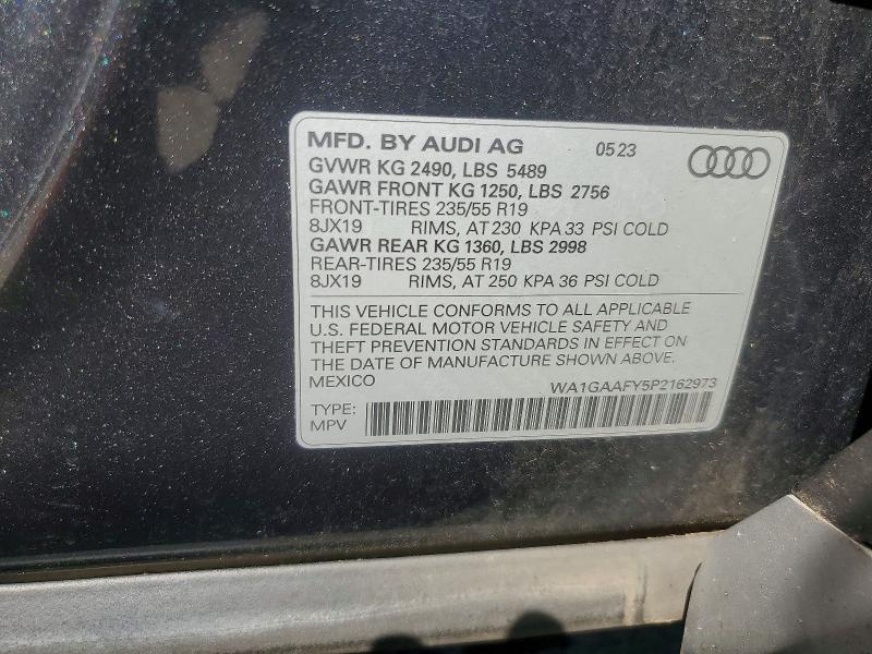 Продаж на аукціоні авто 2023 Audi Q5, vin: WA1GAAFY5P2162973, номер лоту: 64036066
