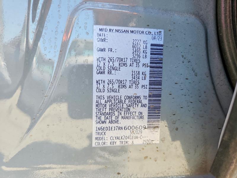 Продаж на аукціоні авто 2024 Nissan Frontier, vin: 1N6ED1EJ7RN600609, номер лоту: 60683736