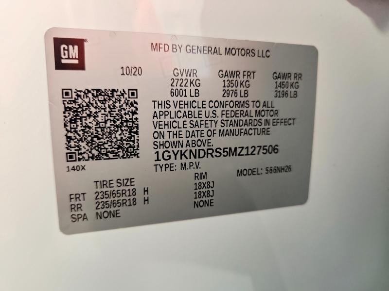 Aukcja sprzedaży 2021 Cadillac Xt5, vin: 1GYKNDRS5MZ127506, numer aukcji: 64426966
