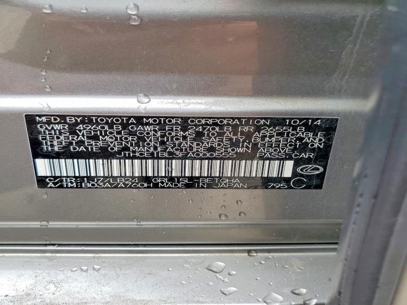 Aukcja sprzedaży 2015 Lexus Gs, vin: JTHCE1BL3FA000555, numer aukcji: 64583536