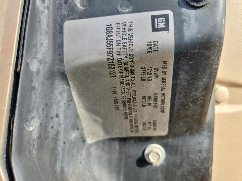 65394496 :رقم المزاد ، 1G8AJ55F97Z163127 vin ، 2007 Saturn Ion مزاد بيع