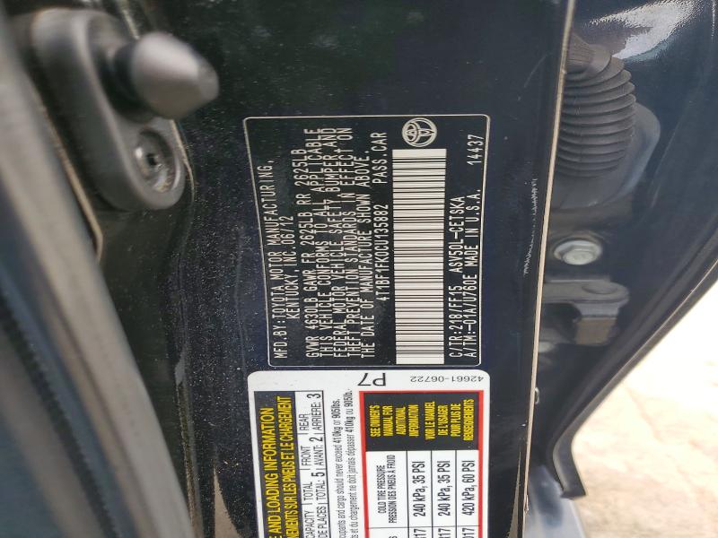 Aukcja sprzedaży 2012 Toyota Camry, vin: 4T1BF1FK0CU135882, numer aukcji: 67062866