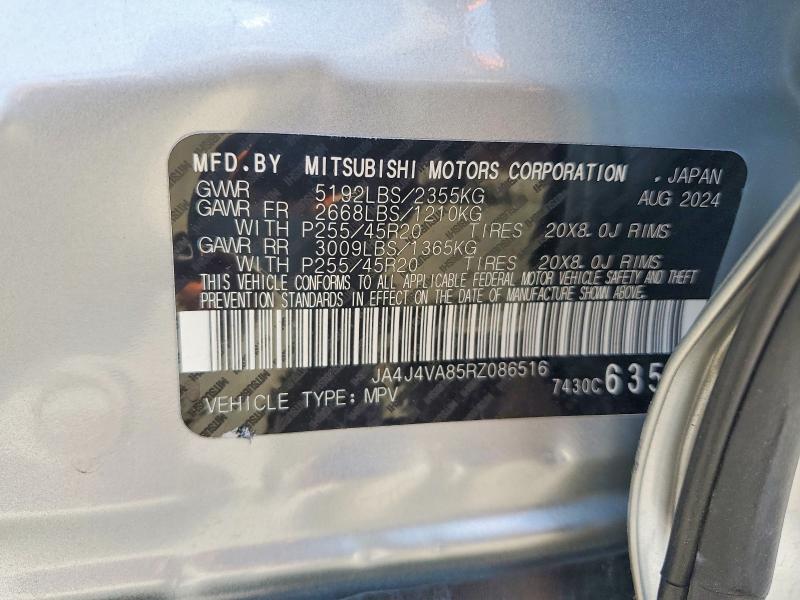 Aukcja sprzedaży 2024 Mitsubishi Outlander, vin: JA4J4VA85RZ086516, numer aukcji: 64275466