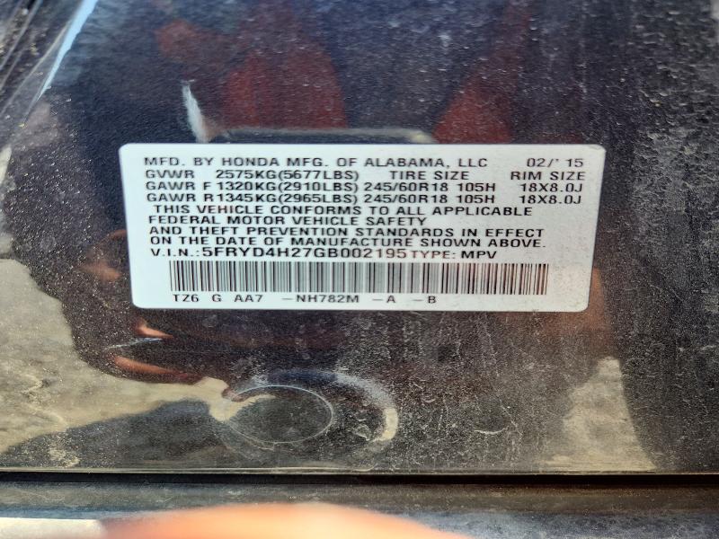 Aukcja sprzedaży 2016 Acura Mdx, vin: 5FRYD4H27GB002195, numer aukcji: 63438186
