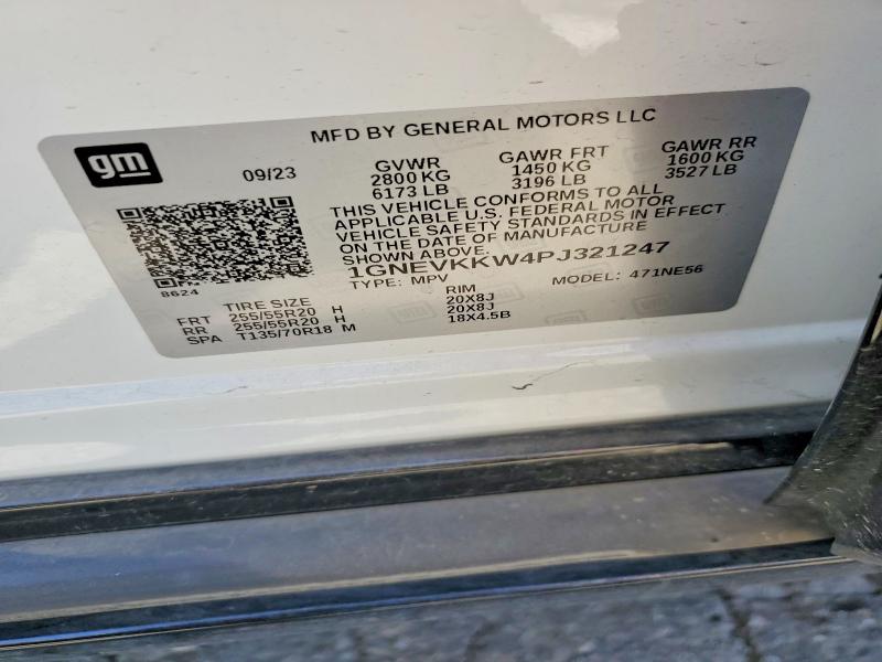 Продажа на аукционе авто 2023 Chevrolet Traverse, vin: 1GNEVKKW4PJ321247, номер лота: 65560436