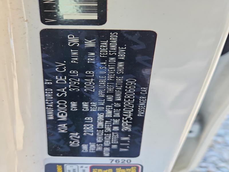 Auction sale of the 2024 Kia Forte, vin: 3KPF54AD2RE806690, lot number: 64140596
