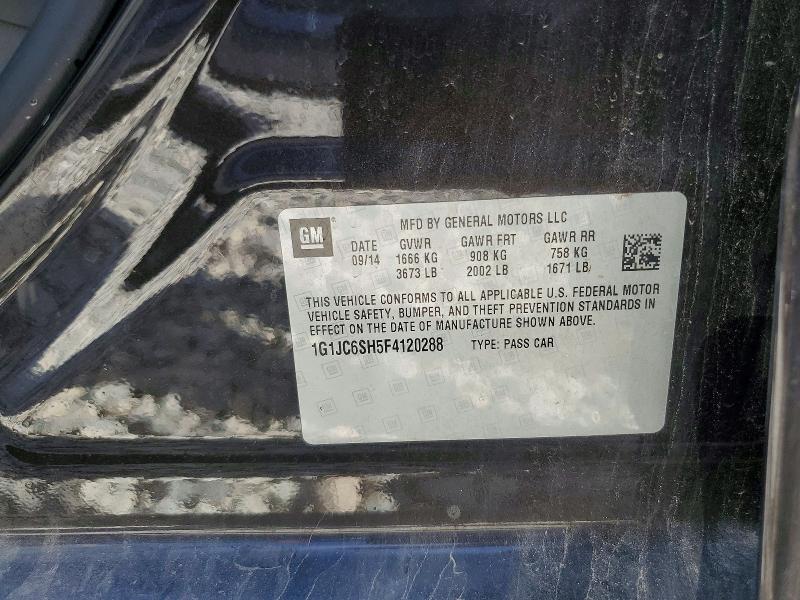 Aukcja sprzedaży 2015 Chevrolet Sonic, vin: 1G1JC6SH5F4120288, numer aukcji: 63967476