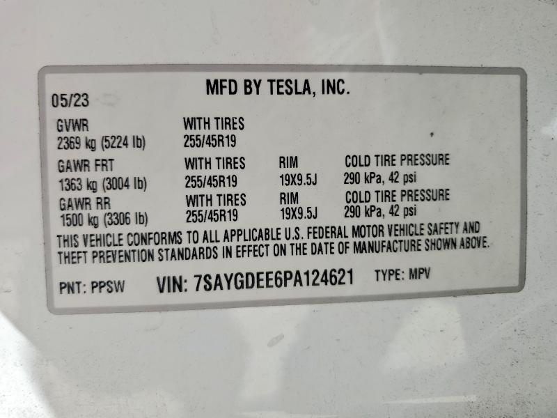 Продаж на аукціоні авто 2023 Tesla Model Y, vin: 7SAYGDEE6PA124621, номер лоту: 64959546