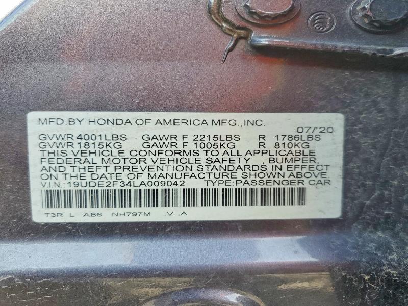 Aukcja sprzedaży 2020 Acura Ilx, vin: 19UDE2F34LA009042, numer aukcji: 66039636