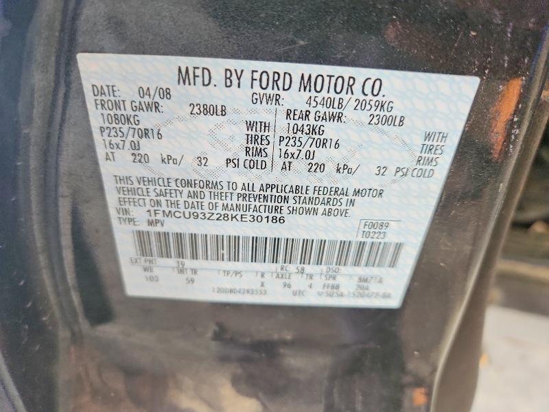 Aukcja sprzedaży 2008 Ford Escape, vin: 1FMCU93Z28KE30186, numer aukcji: 64455406