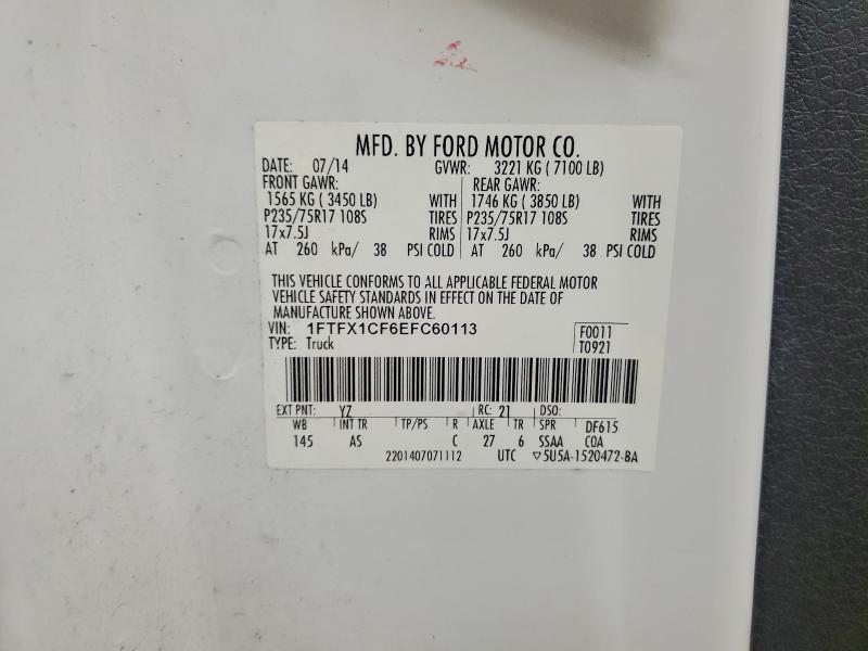 Aukcja sprzedaży 2014 Ford F150, vin: 1FTFX1CF6EFC60113, numer aukcji: 64263126