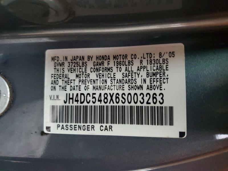 Aukcja sprzedaży 2006 Acura Rsx, vin: JH4DC548X6S003263, numer aukcji: 64104906