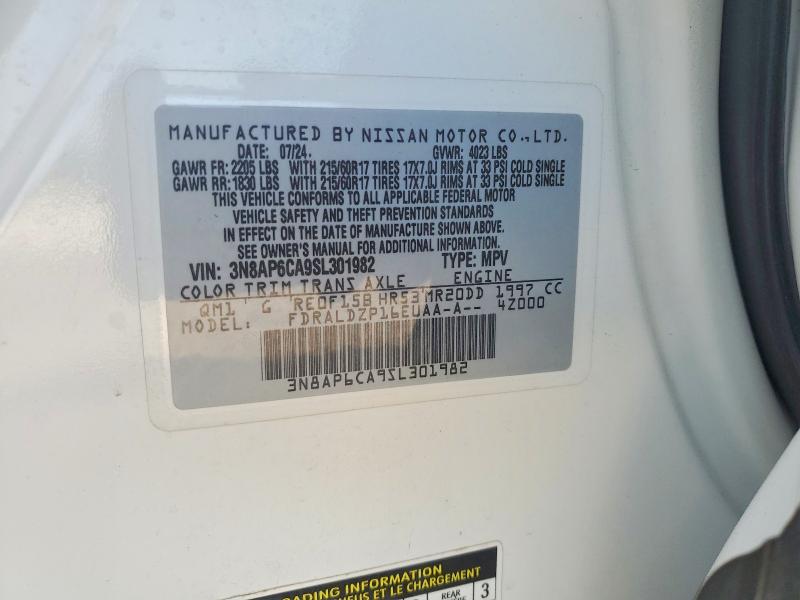 Продаж на аукціоні авто 2025 Nissan Kicks, vin: 3N8AP6CA9SL301982, номер лоту: 65468706
