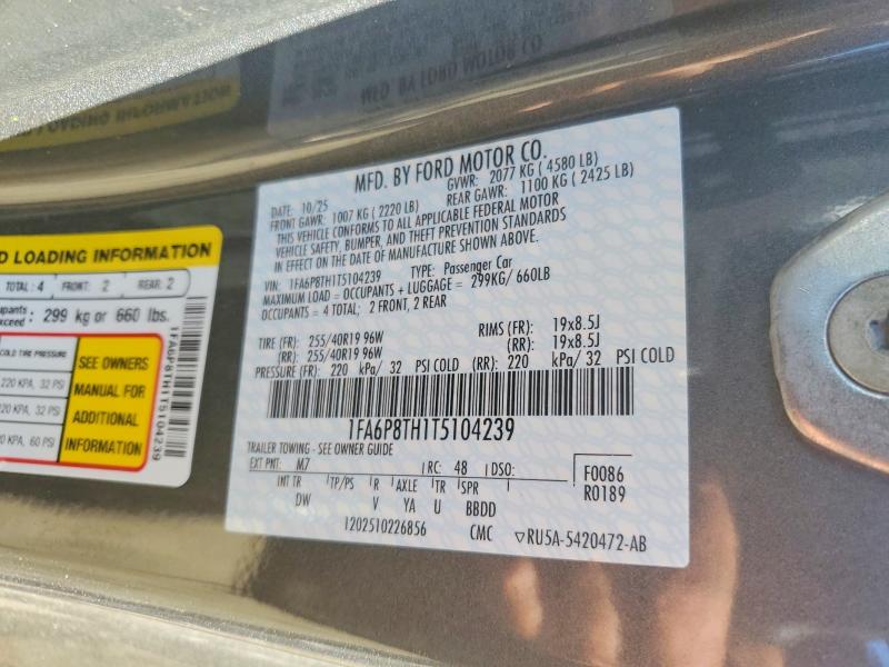 Auction sale of the 2026 Ford Mustang, vin: 1FA6P8TH1T5104239, lot number: 66453266